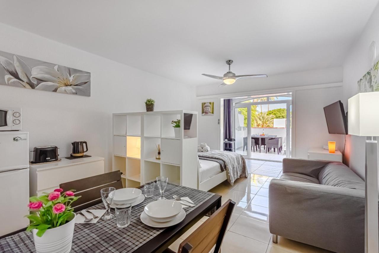 Fantastic Large Studio In Front Of Beach Heated Pool Wifi Arona  Exteriör bild